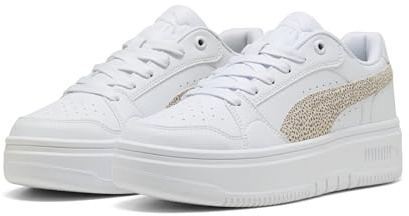 PUMA Sneakers Rebound Femme Topcat dal Taglio Basso da Donna 37, White Frosted Ivory Rose Latte Beige