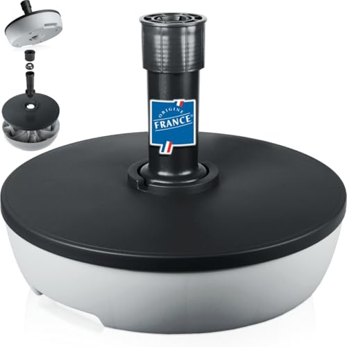 Stimo Premium Sonnenschirmständer rund für 3,5-5cm Schirmständer Grau Schirmfuß befüllbar bis 32kg