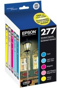 Epson Corporation - Epson Claria 277 Ink Cartridge - Inkjet - 360 Page Cyan, 360 Page Light Cyan, 360 Page Magenta, 360 Page Light Magenta, 360 Page Yellow - 5 / Pack - Oem Product Category: Print Supplies/Ink/Toner Cartridges