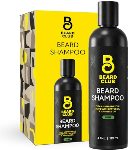The Beard Club Original Premium Beard Shampoo - Natural & Nourishing Formula for Soft, Clean & Healthy Facial Hair - Gentle on Skin - Sulfate & Paraben Free - 4 fl oz