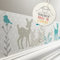 lovely label Bordüre selbstklebend HÄSCHEN & REHE TÜRKIS BEIGE - Wandbordüre Kinderzimmer Babyzimmer mit Hase & Reh Waldtiere - Wandtattoo Schlafzimmer Mädchen & Junge – Wanddeko Baby Kinder