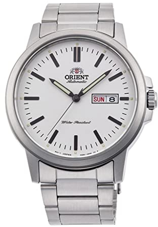 Orient Herren Analog Automatik Uhr mit Edelstahl Armband RA-AA0C03S19B
