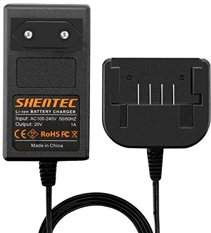 Shentec Li-Ion 20V Charger Compatible with Worx 20V Battery WA3551 WA3551.1 WA3553 WA3553.1 WA3553.2 WA3641