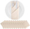 YANGUN Stoffservietten Beige, 12 Stück Servietten Stoff 42 x 42 cm, Leinenservietten Baumwolle Tischdekoration für Familienfeiern, Hochzeiten, Geburtstage Abendessen Cafe Restaurant (Beige)