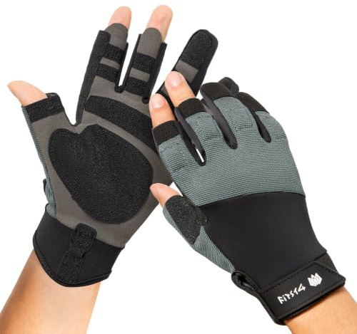 FitsT4 Sports Gants de voile pour homme - Gants de pagaie pour kayak, voile, pagaie, pêche, pêche, dinghy, bateau gonflable