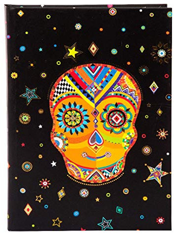 goldbuch Notizbuch A5, generation Y Skull, 200 chamoisfarbene Blankoseiten, Kunstdruck mit goldprägung und Relief, Schwarz, 64313