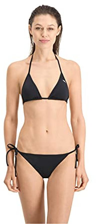 PUMA Damen Puma Side-tie bikinibroekje voor dames Bikini Bottoms, Schwarz, XS EU