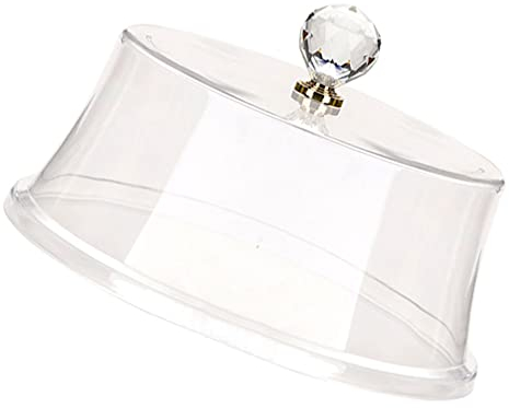 Cabilock Stand Gâteau Couvercle en Verre Désert Cloche Gâteau Couverture Collation Plateau Rond Affichage Gâteau Plaque Plat de Service Poinçon Bol Alimentaire Tente