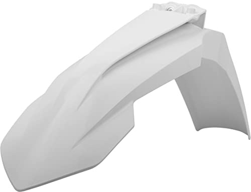 POLISPORT 8574200009 - Originaler Nachbau des Frontfenders aus strapazierfähigem und widerstandsfähigem glänzendem Kunststoff kompatibel mit Motorrädern KTM in Farbe weiß