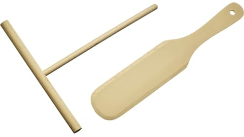 Spatola per pancake e divisore per impasto Westmark Woody – pratico set per preparare senza fatica deliziosi pancake e crêpe – legno, 2 pz.