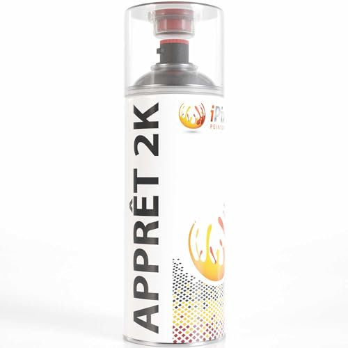 ipixline Apprêt Garnissant 2k Carrosserie Voiture - Bombe Aérosol Apprêt Garnissant bicomposant 2k 400 ml - Sous Couche Primaire Auto Moto