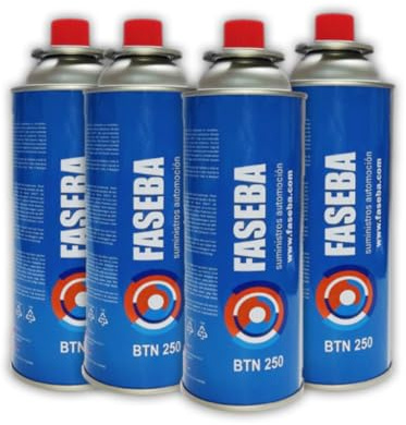 Lot de 4 cartouches de gaz de camping CP250 227 g avec système de sécurité Idéal pour les cuisinières portables, les torches, les réchauds et les réchauds