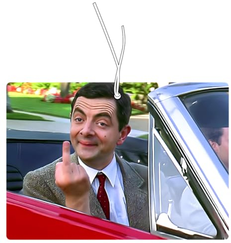 2x Duftbaum mit Mr. Bean Motiv, Auto Duftspender, Duftbaum Auto tuning, Lufterfrischer, Duftanhänger Set Auto