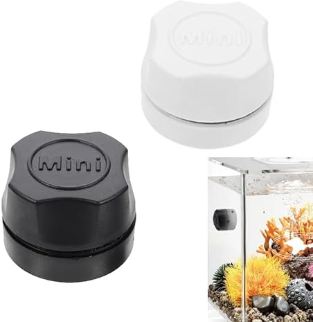 2PC Brosse Nettoyage Magnétique Verre D'aquarium Mini Brosse Magnétique pour Aquarium Aimant de Nettoyage pour Aquarium Mini aimant Portable Durabl Brosse Magnétique Aquarium Magnetic(noir+ blanc)
