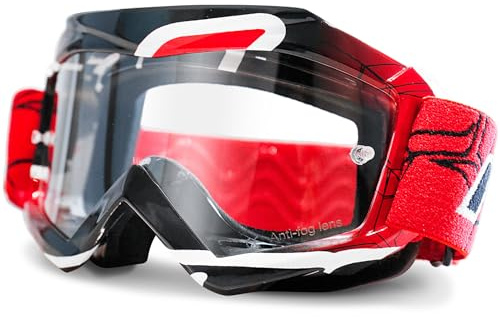 NENKI Occhiali da moto per bambini, occhiali motocross bambino, occhiali da corsa fuoristrada per ragazzi, per bambini e bambine dai 3 ai 12 anni NK-1018