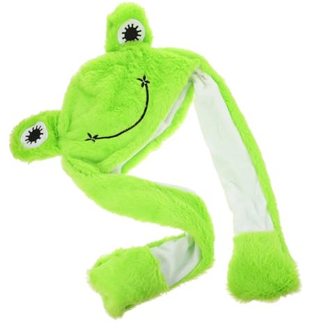 LALADEFIEE Frosch Hut kindermütze caps für kinder Froschgesicht tiermützen Froschverkleidung Partyhut-Requisite dekorativer Froschhut Ohrenmütze Hut- lustiger Partyhut pp Baumwolle Green