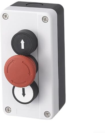 Honseadek Boîtier de station de commutation à bouton-poussoir, en métal ABS résistant aux intempéries, interrupteur momentané à un bouton poussoir,