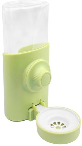 Lixiluxia Automatischer Wasserspender Kaninchen, Hängend Haustier Trinkflasche, Kaninchentränke, Nagertränke Wasserflasche, für Meerschweinchen Hasen Chinchilla Frettchen Hamster, Grün, 600ml