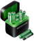 Pilas recargables de litio AAA de 1,5 V AA con cargador, 4 unidades de 3700 mWh doble A y 4 unidades de 1300 mWh triple A de alta capacidad, recargables hasta 1200 veces (negro y verde)