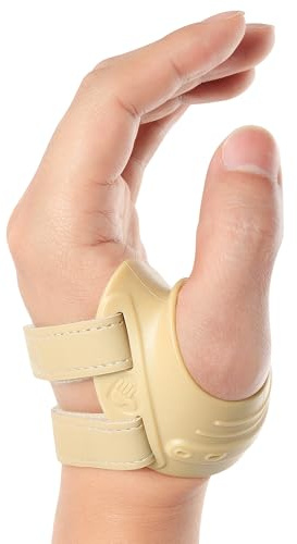 FORTEMOTUS Attelle Orthèse de Pouce Gauche, CMC Rhizarthrose Bandage Attelle, Soulagement de Douleur pour l'arthrose et Réduit la douleur en Selle du Pouce (Couleur de Peau, M, 19-23 cm)
