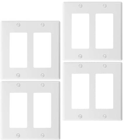 JHKNNK Electrical Cover Plates 4Pcs White Plastic Wall Socket Protection for Family Use