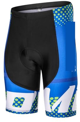 Zymjzbetic Pantalones Cortos de Ciclismo para Hombre Pantalones Cortos de Ciclismo Acolchados 3D, Pantalones Bicicleta a Prueba Golpes, Carretera, Medias for Hombre(3,XXL)