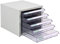 ADB Schubladencontainer Schubladenschrank Schubladen-Box Büro, 5 Schubladen, SC5, Metall, 206x280x350 mm, Werkstatt Organizer, Office, Schreibtisch