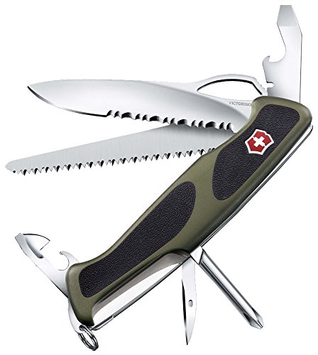 Victorinox Ranger 178 MW Grip, 130 mm, Schweizer Taschenmesser, grün/schwarz