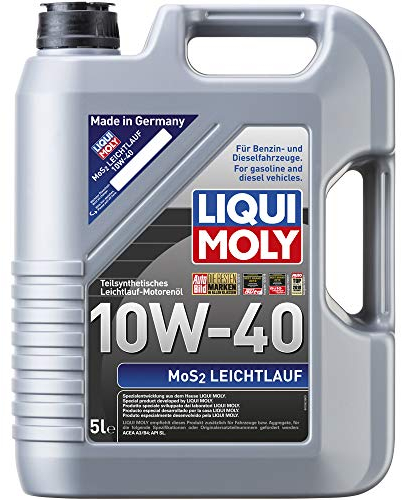 LIQUI MOLY MoS2 Leichtlauf 10W-40 | 5 L | Parte -aceite de motor sintético | 2184