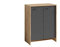 byLIVING Schuhkommode BEN, Flurschrank, robuste und Pflegeleichte Oberfläche in Artisan/anthrazit, 2 Türen, geräumig, Holzwerkstoff, Eiche hell, B 63, H 83, T 35 cm