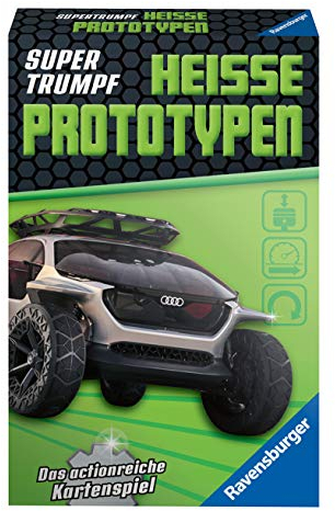 Ravensburger Kartenspiel, Supertrumpf Heiße Prototypen 20694, Quartett und Trumpf-Spiel für Technik-Fans ab 7 Jahren