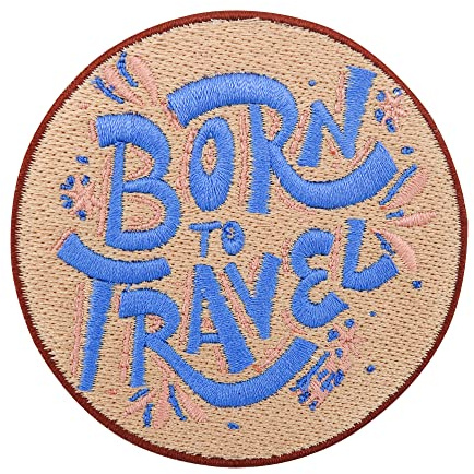 Finally Home Born to Travel Patch zum Aufbügeln | Backpacker Patches, Urlaub Bügelbild, Reise Flicken, Reisen Aufbügler, Bügelpatch, Aufnäher