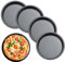 XZEIT 4 Pcs Pie Tin Pizzaform Rund15cm Pizzablech Carbonstahl Tarteform Antihaftbeschichtet Pizzabackbleche Set,15,2 cm Mini-Kuchenformen–runde Kuchenformen mit Antihaftbeschichtung für Käsekuchen,Piz
