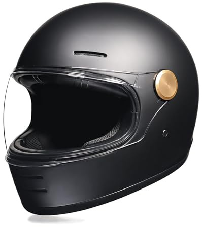 Retro kryssning helhjälm motorcykelhjälm herr och dam fyra årstider skyddshjälm unisex hjälm kan öppnas modulär ECE-certifiering C, M=55-56 cm