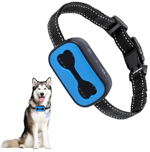 Collier Anti Aboiement Chien Mode Vibration/Son, Colliers Anti-Aboiement à Détection Intelligente des Aboiements Collier Vibrant Rechargeable Sangle Réglable pour Puppy Chihuahua Petit Gros Chien