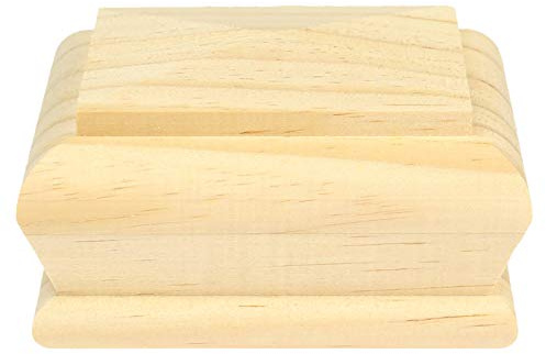 Pine Pyramid Newel Cap 70mm Full – Square Cap for Stair Newel Posts – Unfinished Wood – 95 x 95 x 46mm – Jackson Woodturners