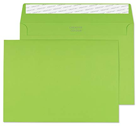 Blake Creative Colour 45307 Farbige Briefumschläge Haftklebung Limetten Grün C5 162 x 229 mm 120 g/m² | 25 Stück