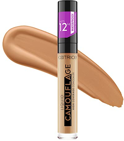 Catrice Liquid Camouflage High Coverage Concealer, Nr. 060, Nude, langanhaltend, für trockene Haut, für unreine Haut, für Mischhaut, vegan, ölfrei, wasserfest, ohne Alkohol, 1er Pack (5ml)