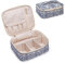 Narwey Makeup Bag Travel Cosmetic Bags with Brush Compartment, Portable Makeup Bag with Handle, Make up Bag Organizer Case with Brush Storage for Women (Elephant)