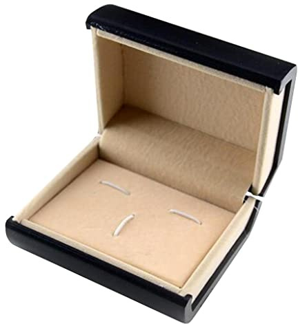 harayaa Estuche de Almacenamiento para Gemelos de Joyería - Protege Tus Joyas con Estilo, Conjunto de Clips de Corbata de Gemelos Negros, Individual