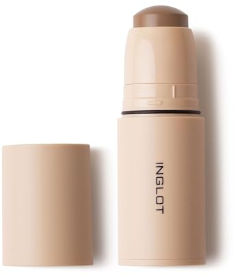 Inglot Cremiger Bronzer-Stick | Natürliches Konturieren und Einfache Anwendung | Langanhaltender Effekt | Feuchtigkeitsspendende Formel zum Modellieren des Gesichts |Medium Brown 111 | 6,2 g