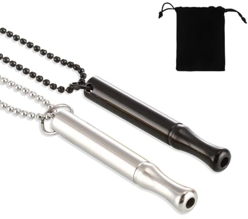 2 Stück Rauchentwöhnung Kette, Halskette Rauchfrei, Angstlinderung Halskette Achtsam, Stressabbau Halskette, Meditations Atemhalskette, Achtsame Atmung Halskette für Meditation Entspannung Beruhigung