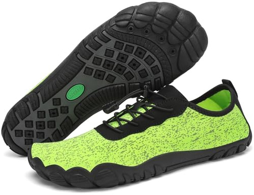 SAGUARO Escarpines Hombre Mujer Zapatos de Agua Ligeros Calzado Playa Transpirables Zapatillas Deportes Acuáticos para Surf Natación Piscina Vela Mares Rocas Río, Verde Lima, 42 EU