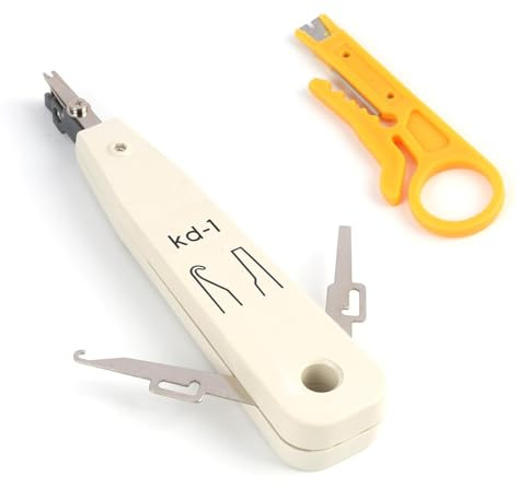 Jecdfs LSA Installation Tool, Lsa Plus Installation Tool, Network Cat 7, Surface-Mounted and Flush-Mounted Boxes, Installation Cable with Wire Cutter, Compatible with CAT3 to CAT7a, Pack of 2