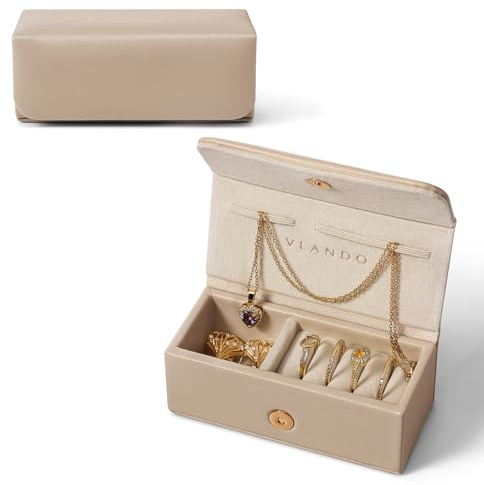 VLANDO Small Jewellery Box, Travel Jewellery Box for Women, Gifts for Women