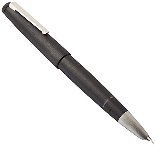 LAMY Black 2000 Fountain Pen with 14ct. Platinum-coated Gold Fine Nib (L01F)