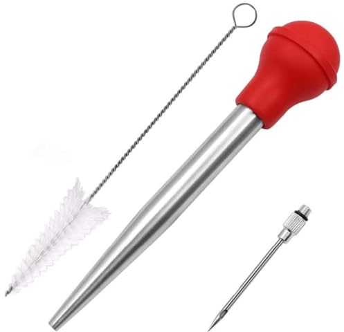 TOPINCN Basters - Siringa da Cucina in Acciaio Inox per marinate, marinata, condimenti per condimenti