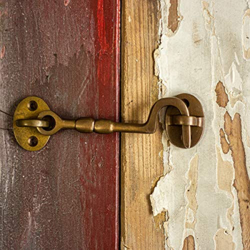 Antikas - Gancho de tormenta con pátina de latón - 10 cm.