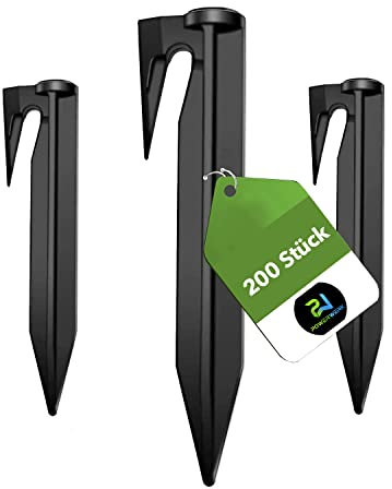 PowerWERK® 200 Stück Erdnägel für den Mähroboter Begrenzungskabel - Rasenmäher Zubehör - Heringe Erdspieße Nagel Befestigung für Begrenzungskabel - Kompatibel für Bosch, Gardena, Husqvarna, Worx uvm.