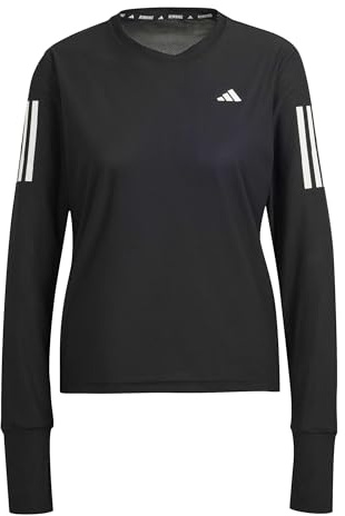 adidas Women's Own The Run Long Cuff Sleeve Tee, Black, S